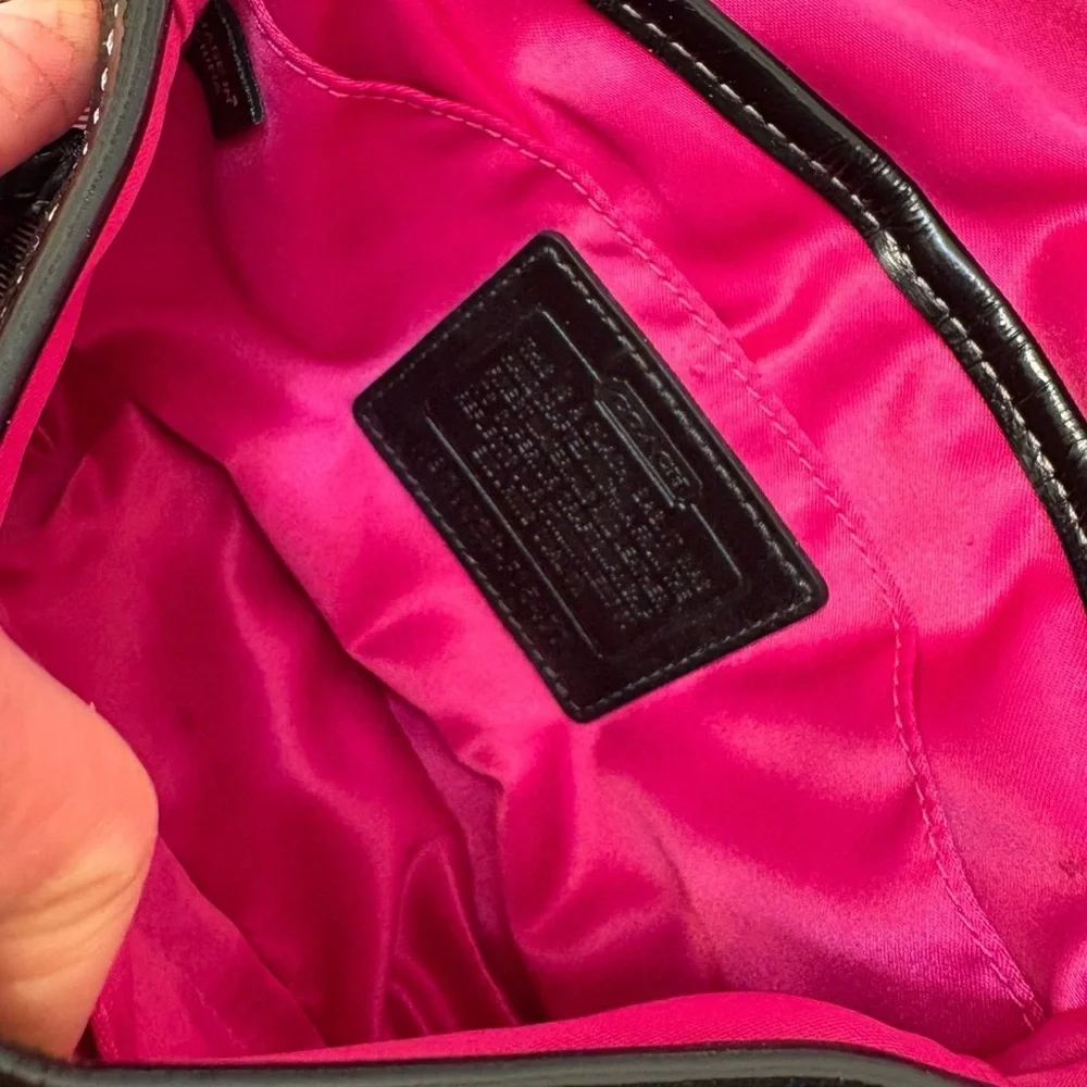 Coach F15477 vintage Y2K tartan pink purple black plaid mini legacy bag